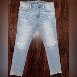 AE Outfitters distressed slim straight jeans